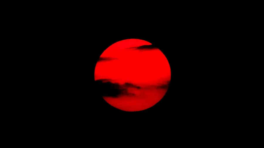 We have at last seen a red sun in a red sky